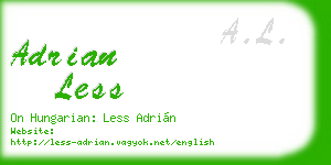 adrian less business card